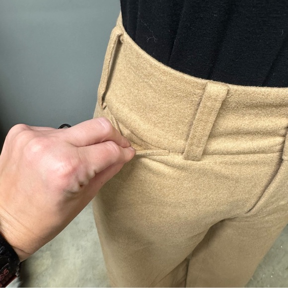 Ralph Lauren Collection baby camel wide leg slacks women's 6 high waisted - Picture 11 of 12